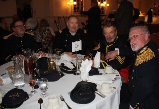 Senior NCO and officers enjoy dinner